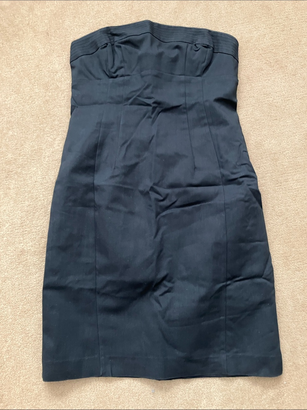 Express Strapless Solid Black Sheath Dress Size 6